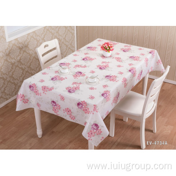 Restaurant Floral PEVA Luxury Tablecloth for Wedding Events